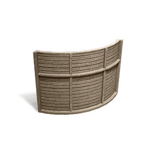 Wooden Curved Wall - Facilities in Once Human