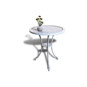 White Elegant Tea Table - Facilities in Once Human