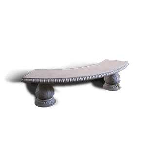 Stone Curved Bench - Facilities in Once Human