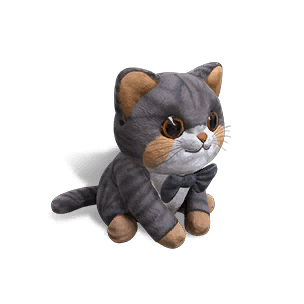 Plush Cat - Gray-Yellow Stripes - Facilities in Once Human