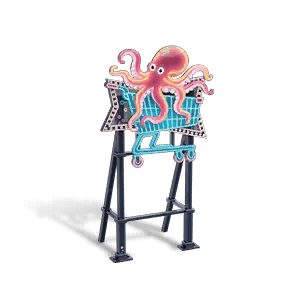 Large Light Sign: Octopus Shop - Facilities in Once Human