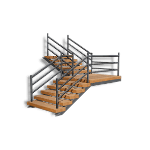 Right Steel & Wood Stairs 10 crafting recipe in Once Human