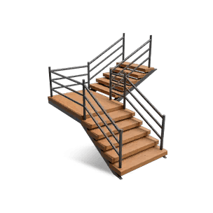 Left Steel & Wood Stairs 10 crafting recipe in Once Human