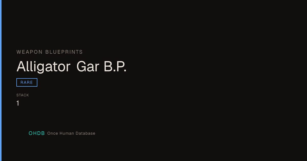 Alligator Gar B.P.