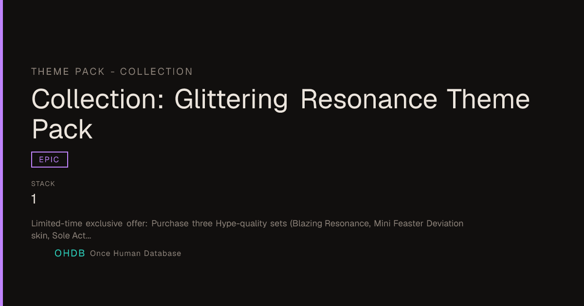 Collection: Glittering Resonance Theme Pack