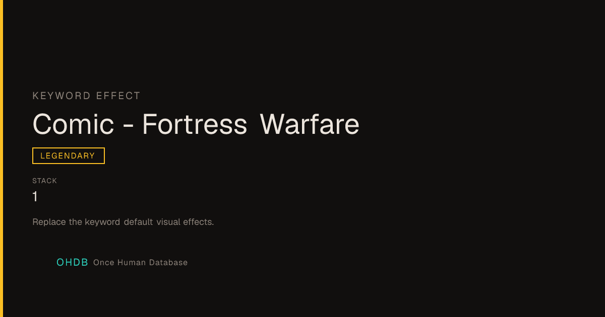 Comic - Fortress Warfare