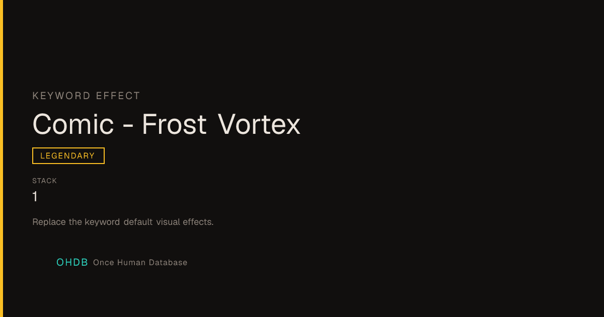Comic - Frost Vortex
