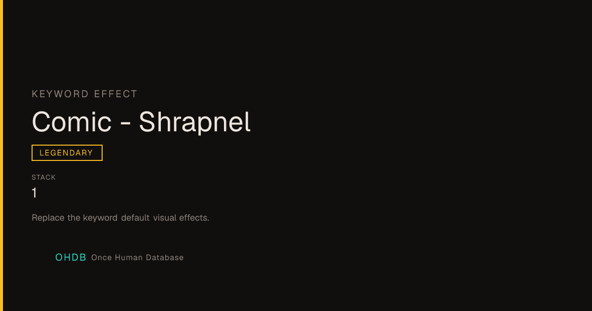 Comic - Shrapnel