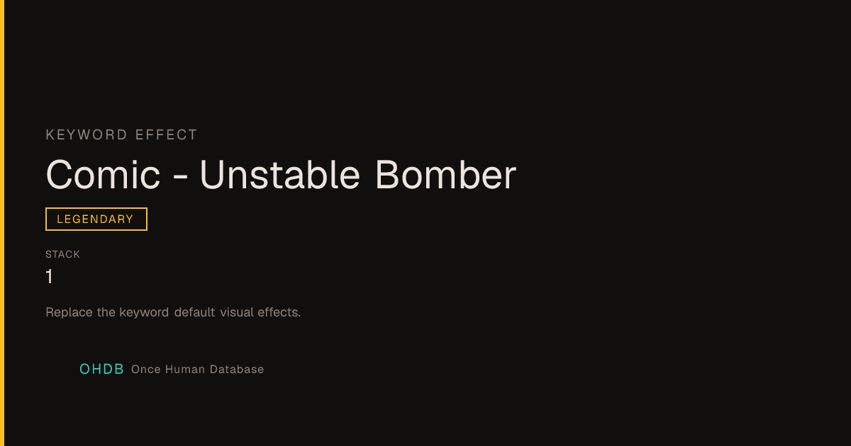 Comic - Unstable Bomber