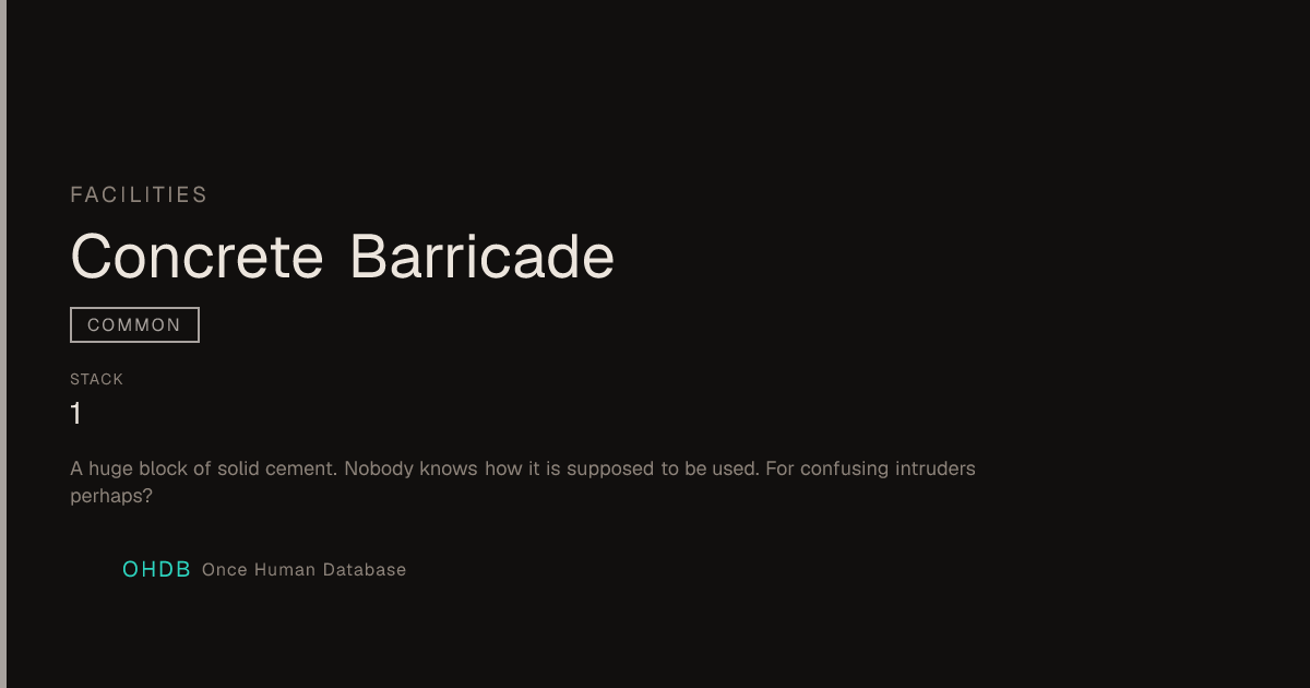 Concrete Barricade