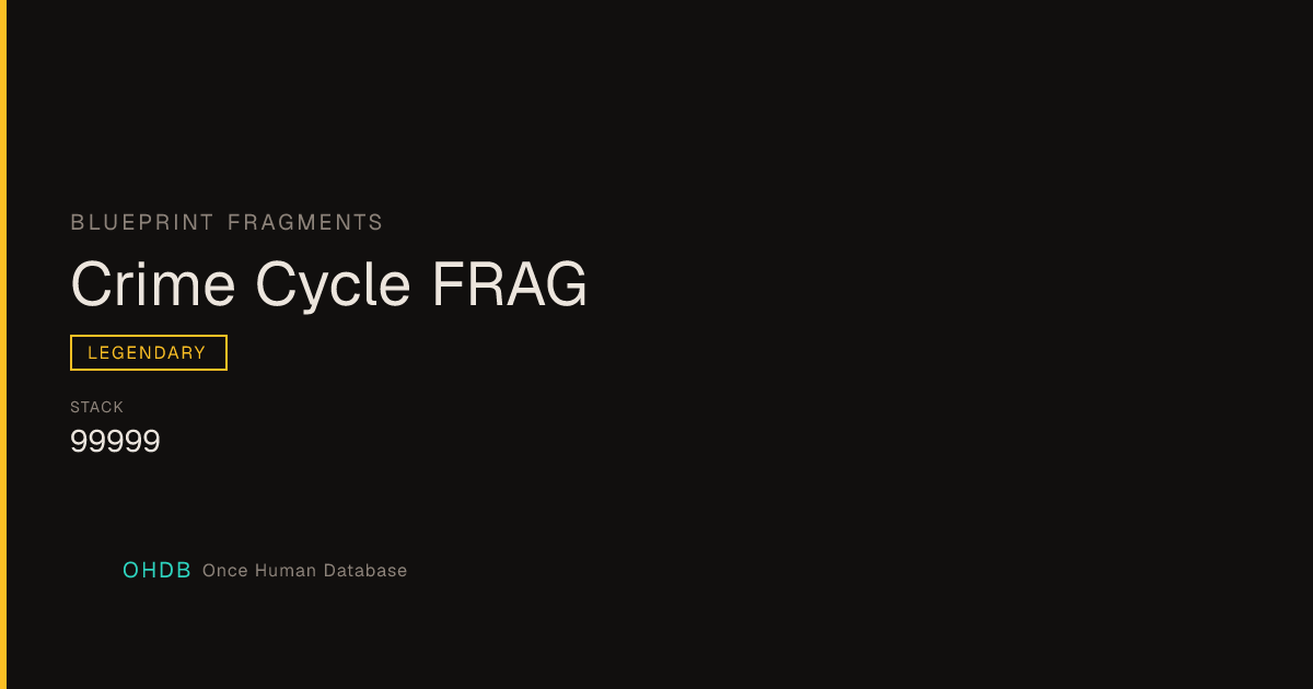 Crime Cycle FRAG