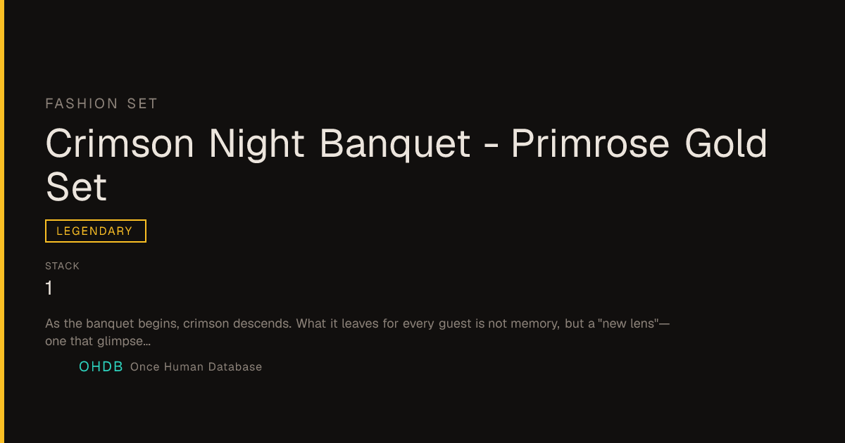 Crimson Banquet · Plume Set
