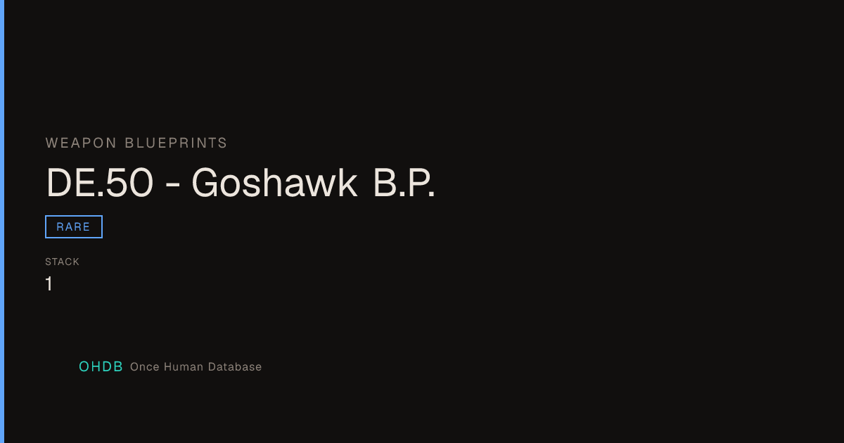 DE.50 - Goshawk B.P.