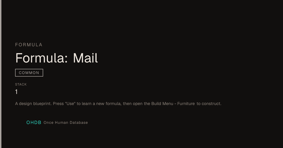 Formula: Mail