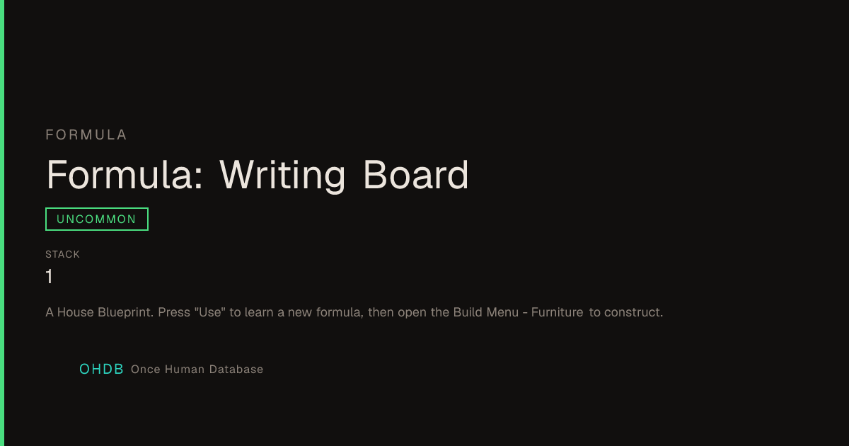 Formula: Writing Board