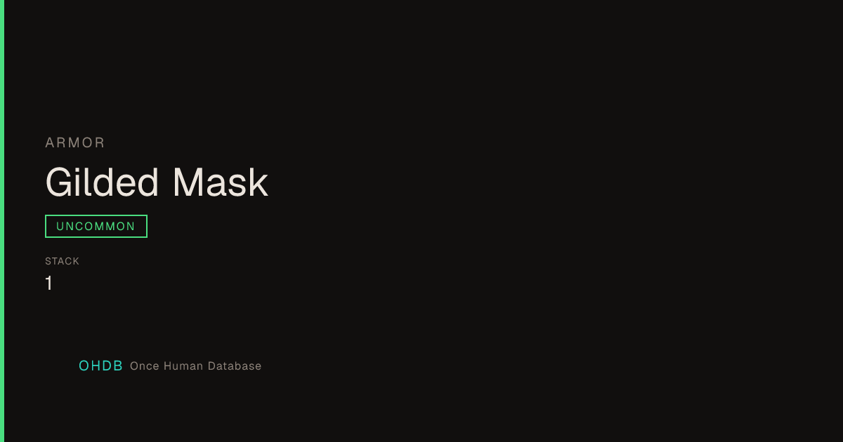 Gilded Mask