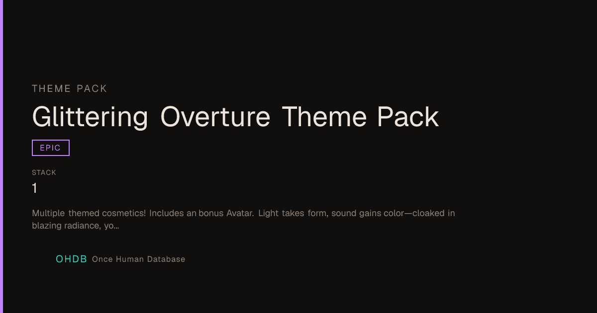 Glittering Overture Theme Pack