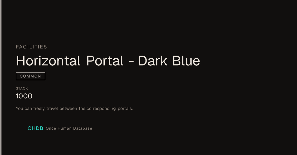 Horizontal Portal - Dark Blue
