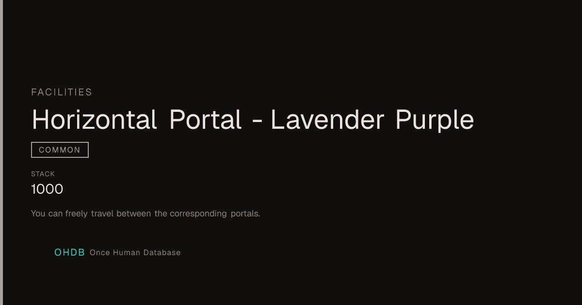 Horizontal Portal - Lavender Purple