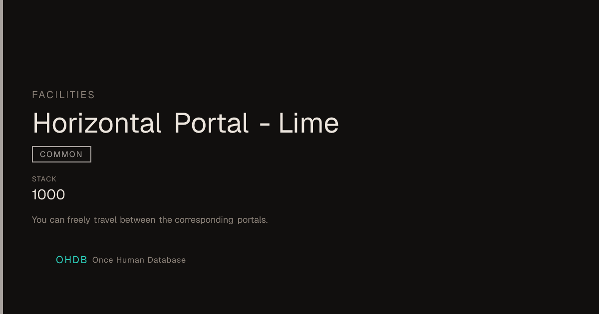 Horizontal Portal - Lime