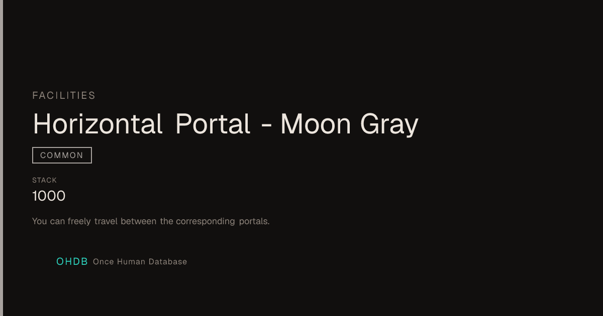 Horizontal Portal - Moon Gray