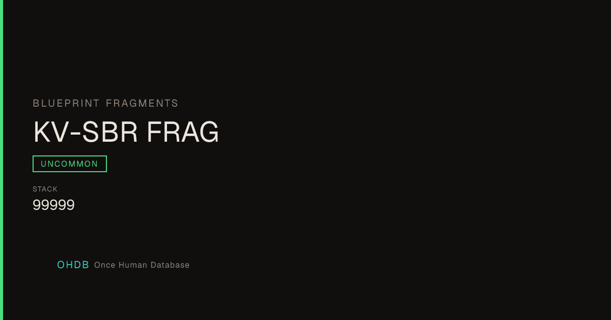 KV-SBR FRAG