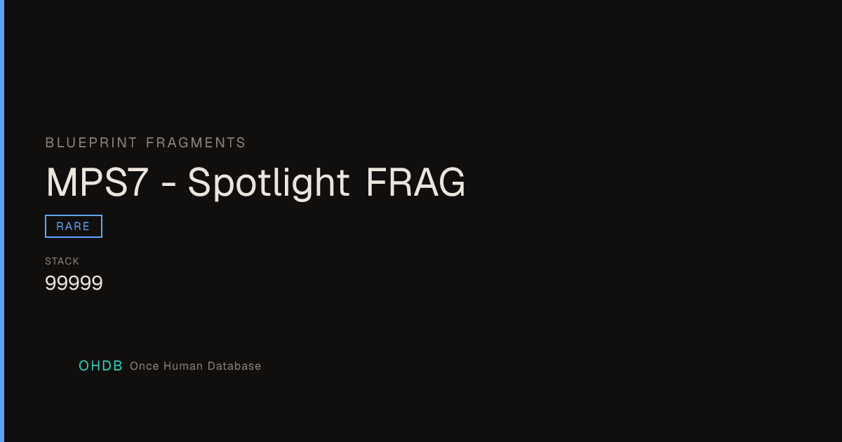MPS7 - Spotlight FRAG
