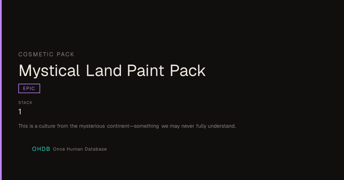 Mystical Land Paint Pack