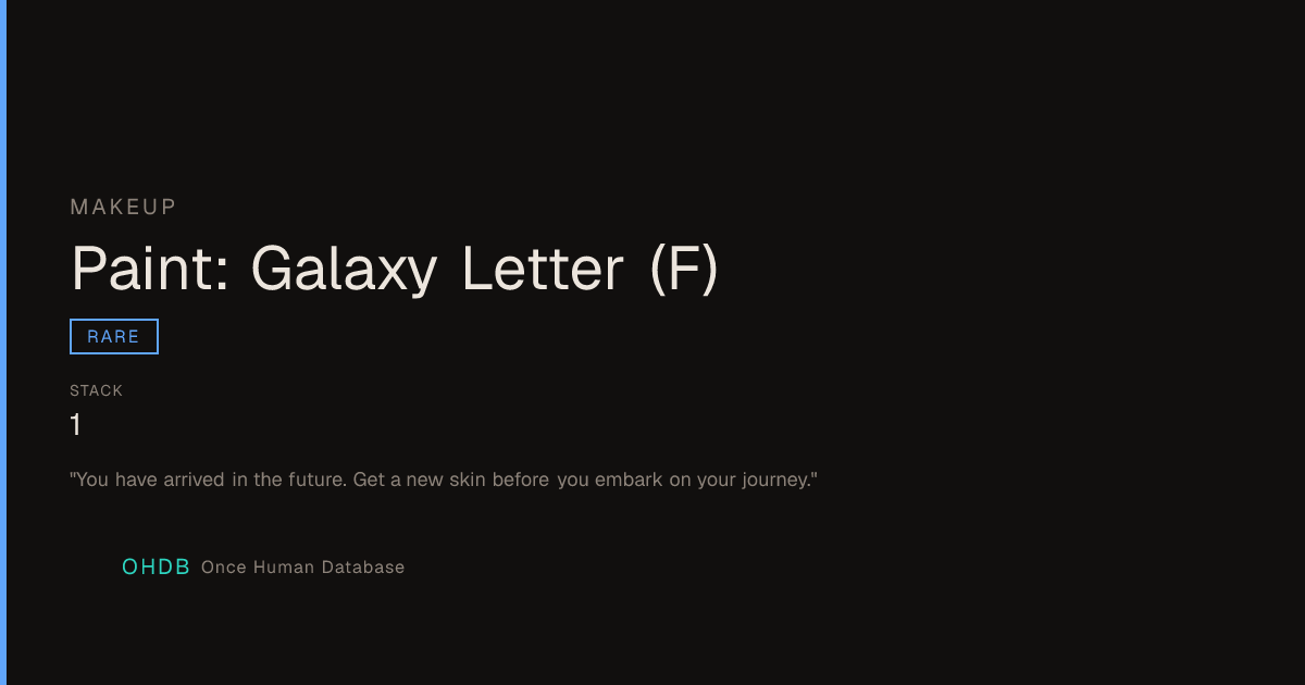Paint: Galaxy Letter (F)