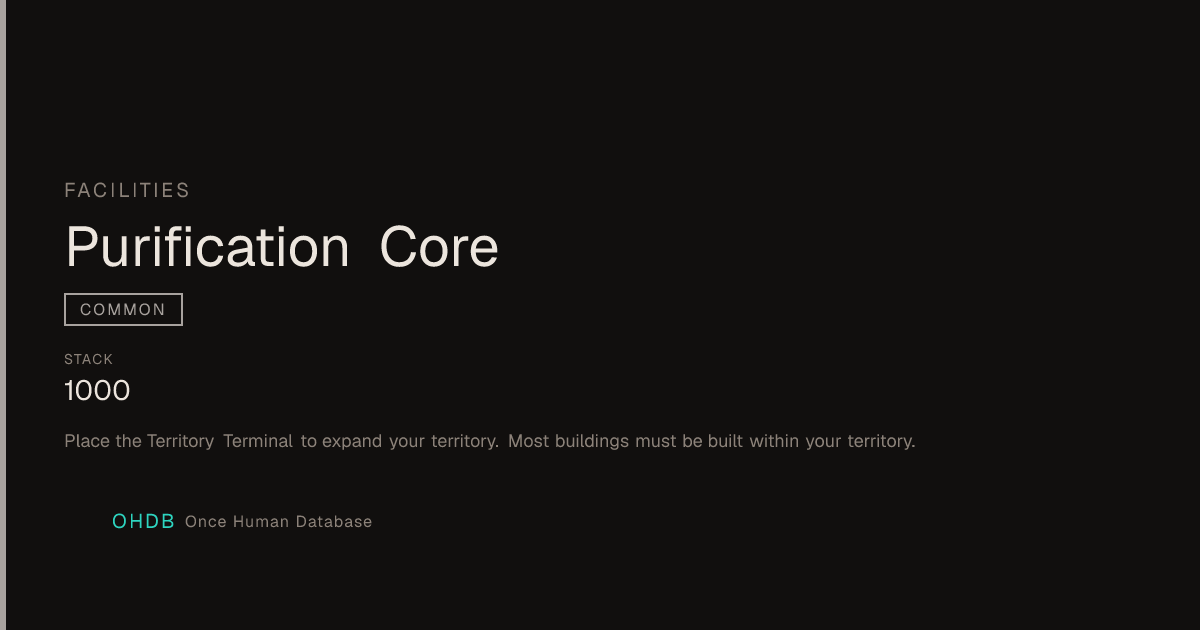 Purification Core