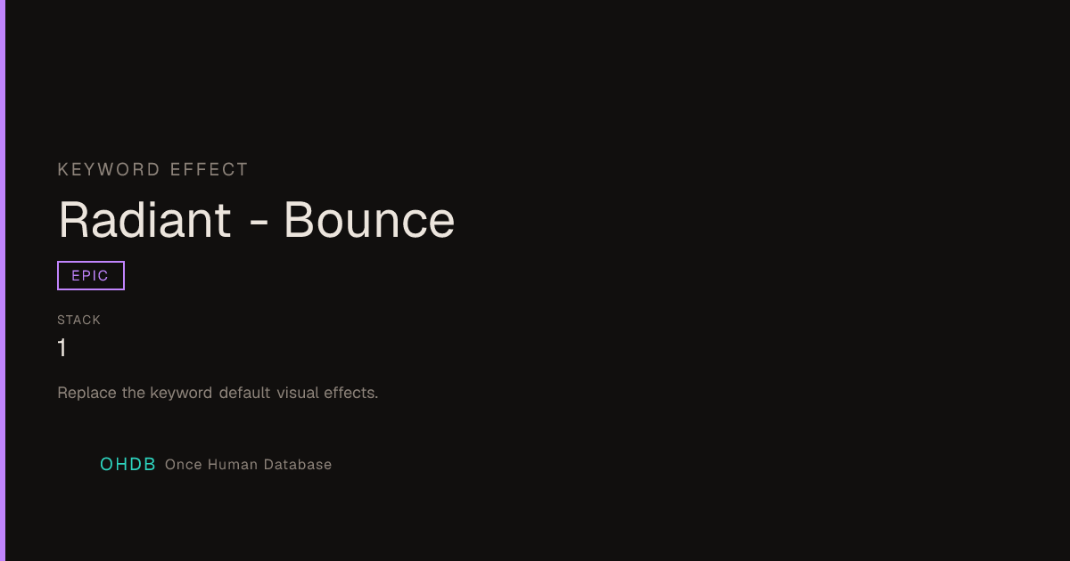 Radiant - Bounce