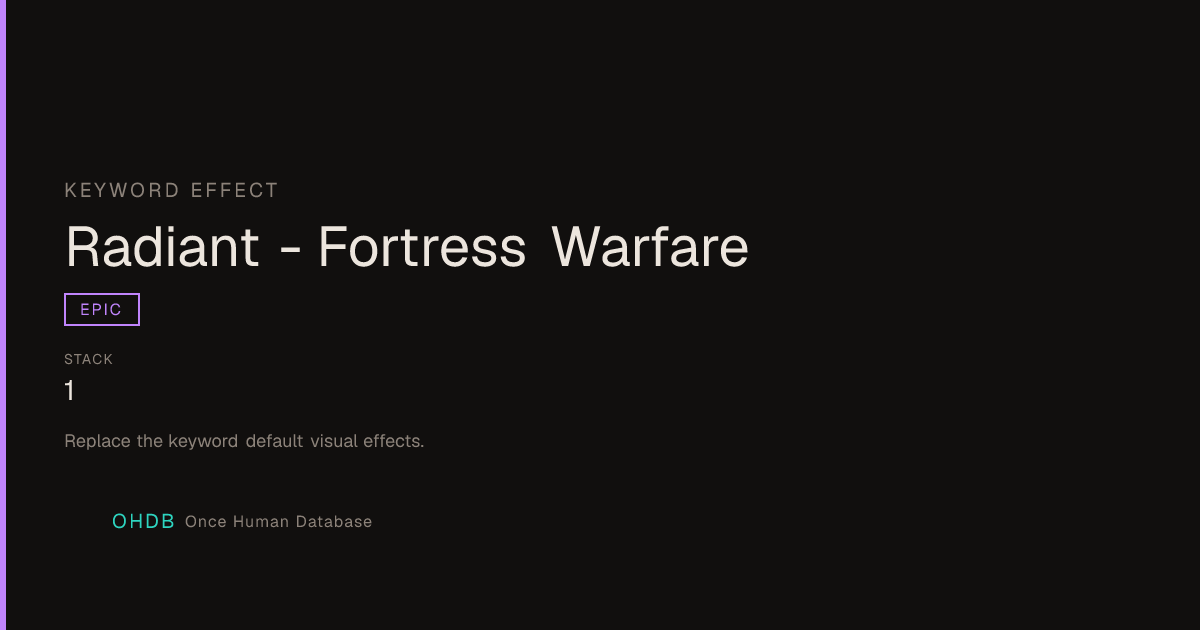 Radiant - Fortress Warfare