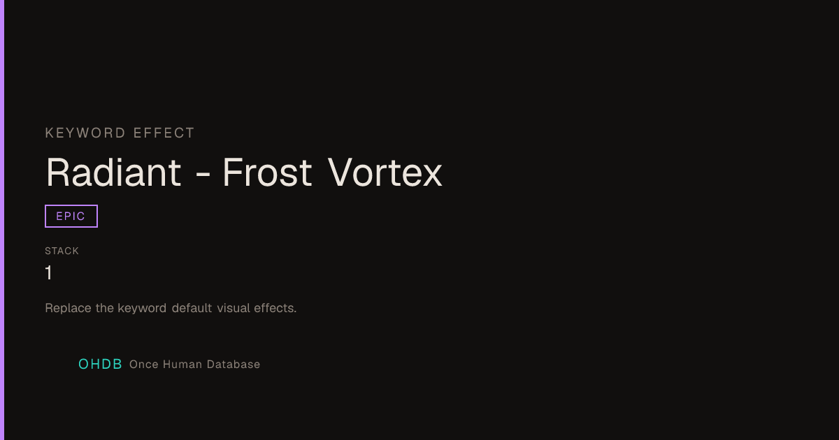 Radiant - Frost Vortex