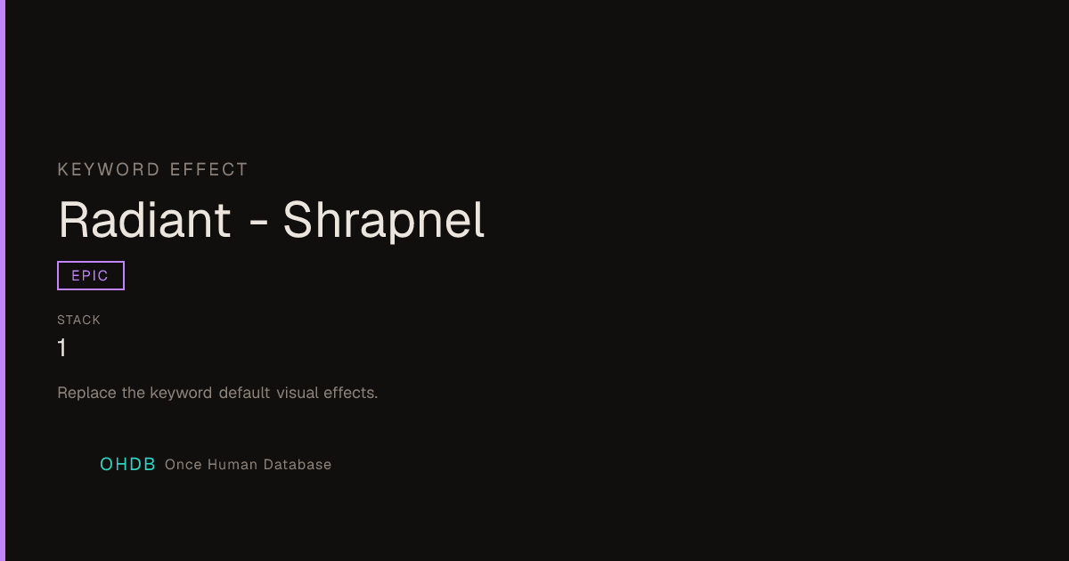 Radiant - Shrapnel