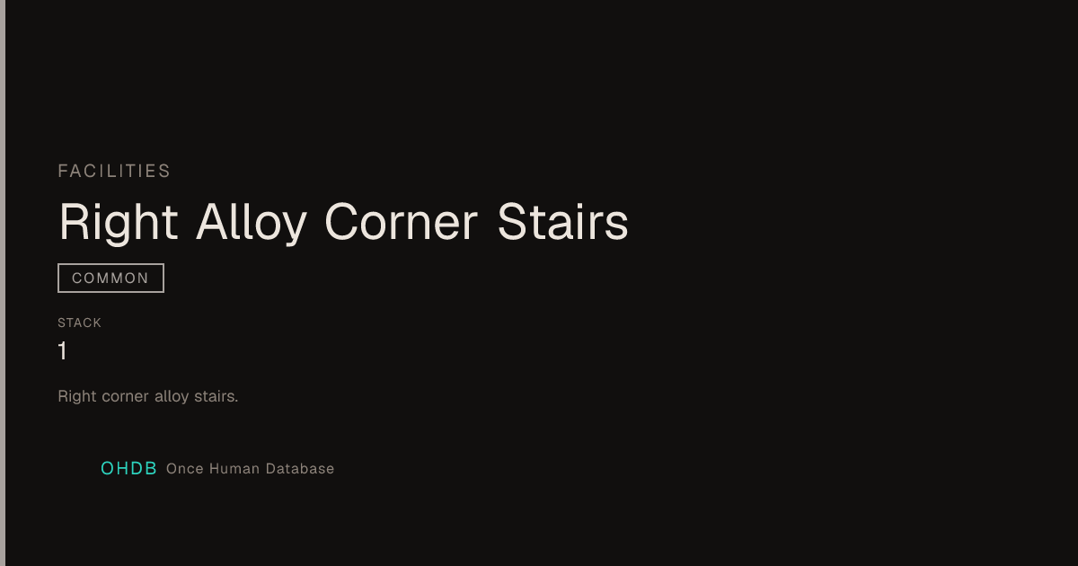 Right Alloy Corner Stairs
