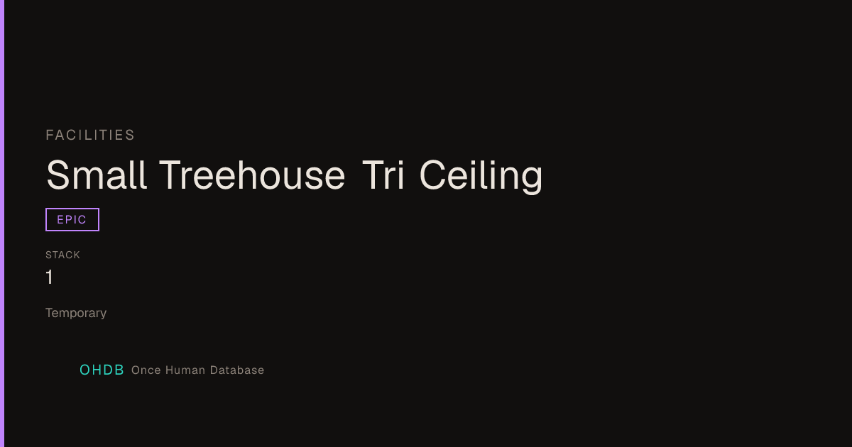 Small Treehouse Tri Ceiling