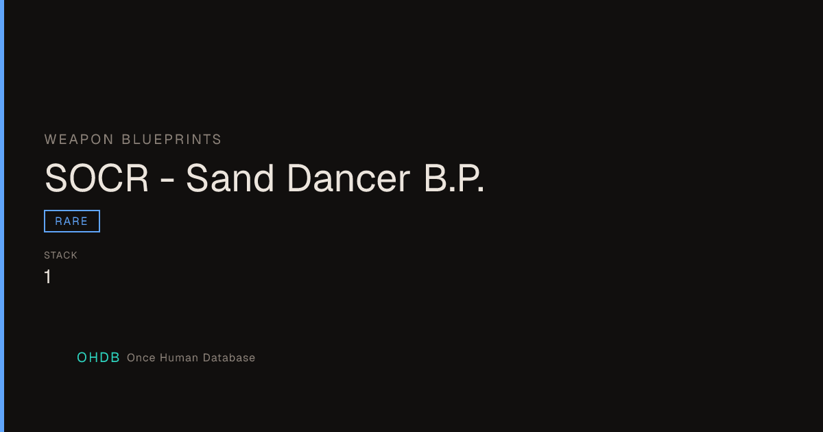 SOCR - Sand Dancer B.P.