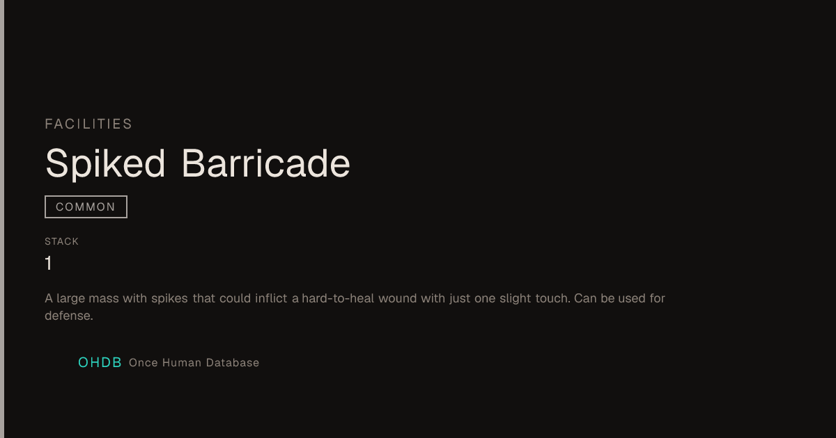 Spiked Barricade