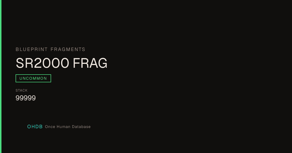SR2000 FRAG