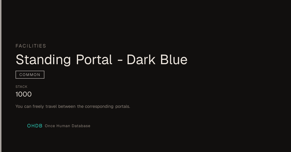 Standing Portal - Dark Blue