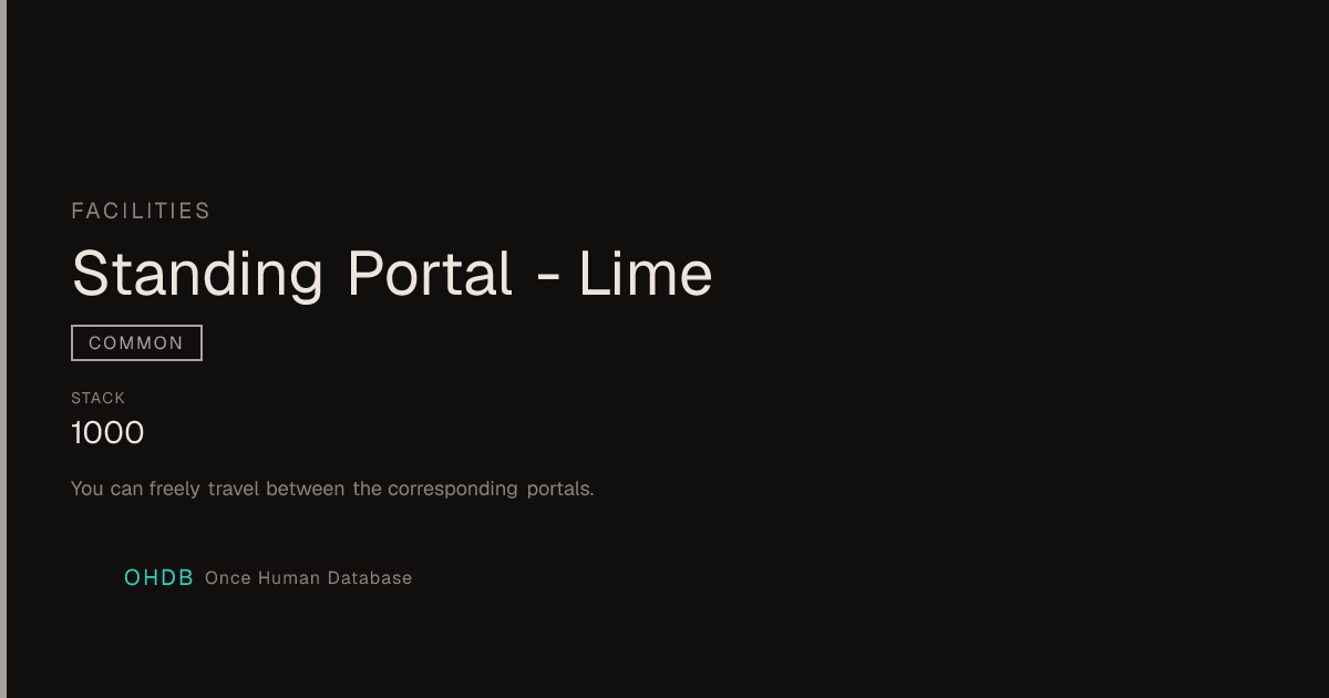 Standing Portal - Lime