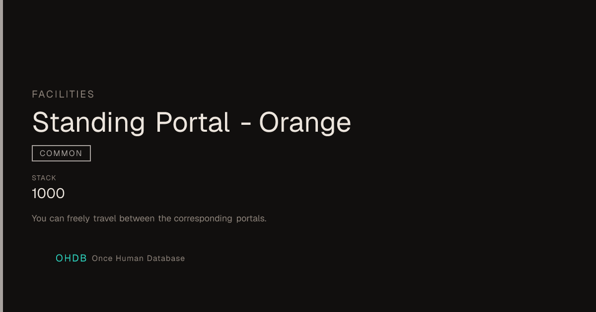 Standing Portal - Orange