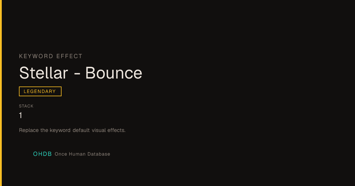 Stellar - Bounce