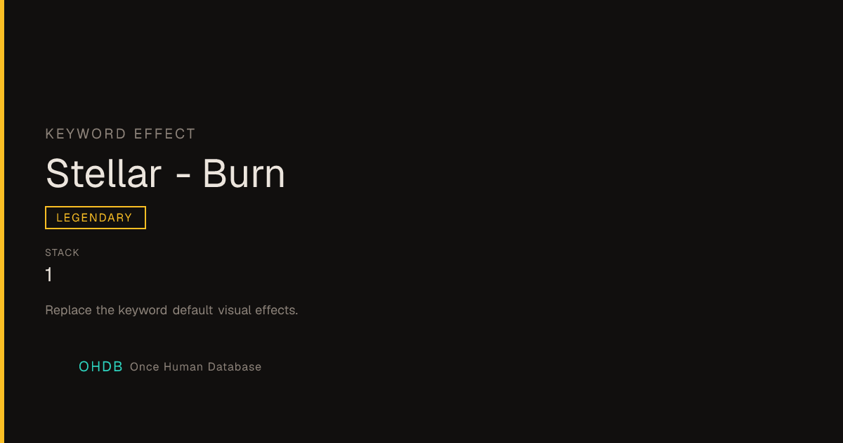 Stellar - Burn