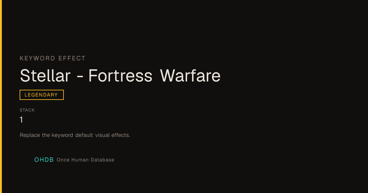 Stellar - Fortress Warfare
