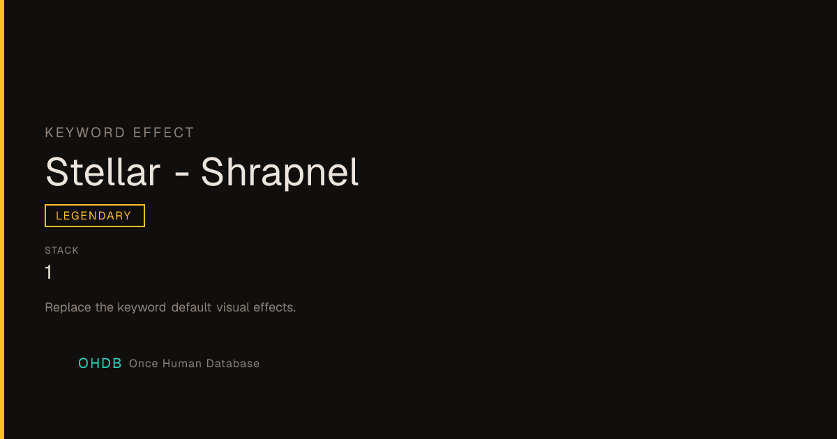 Stellar - Shrapnel