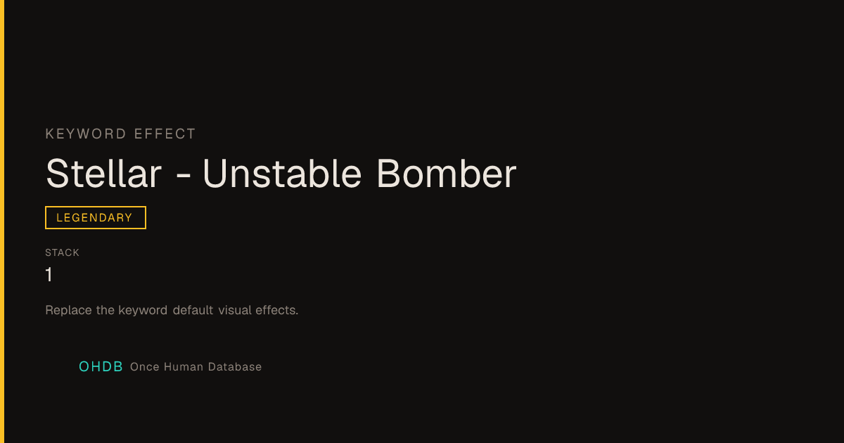 Stellar - Unstable Bomber