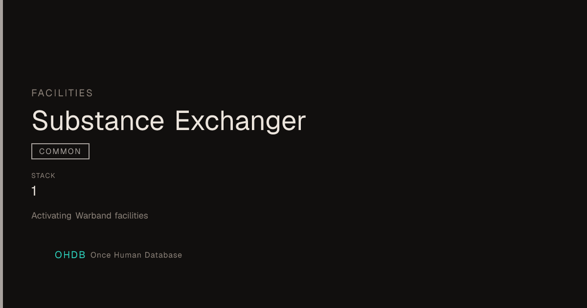 Substance Exchanger