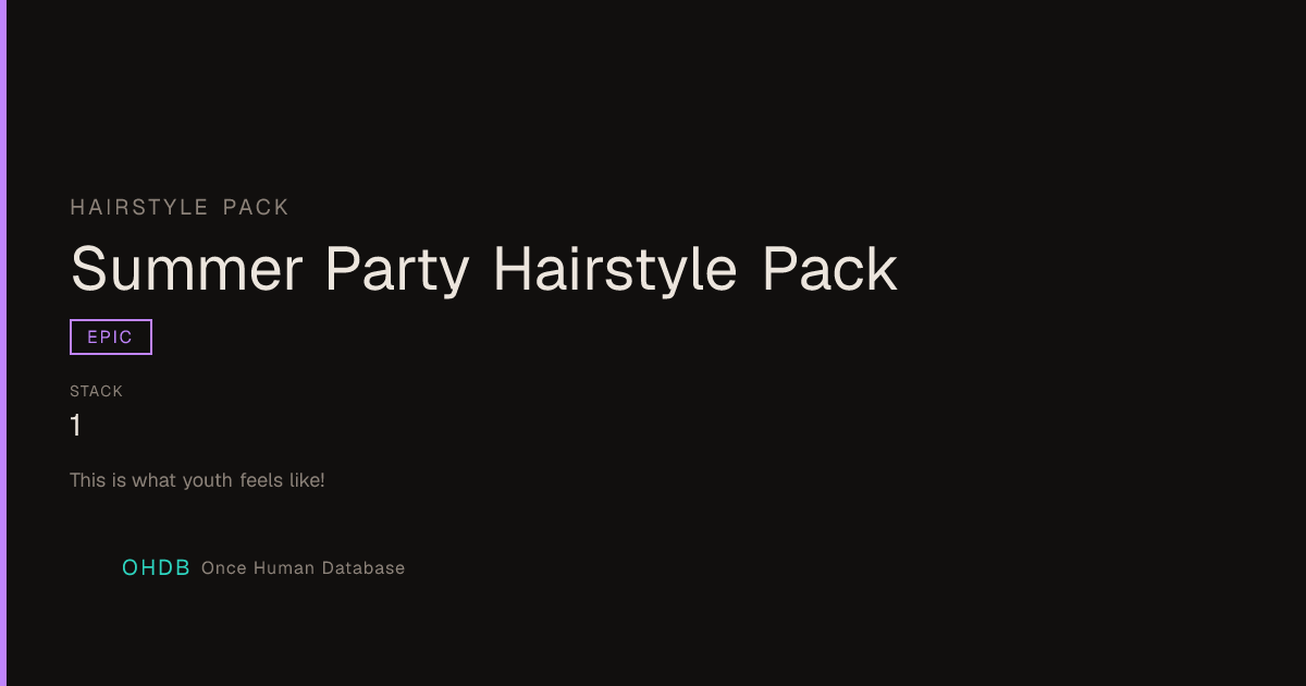 Summer Party Hairstyle Pack