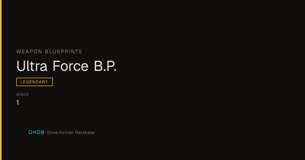 Ultra Force B.P.